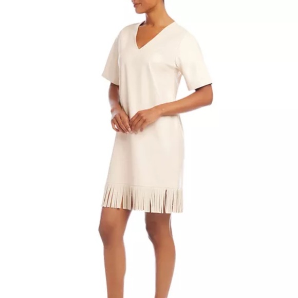 Karen Kane V-Neck Fringe Dress NWT - Picture 2 of 5